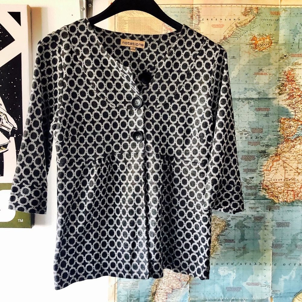 Nations Three Button Cardigan